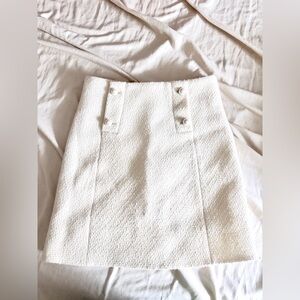 Sandro Dayna cream tweed wool skirt size 1